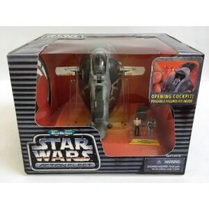 Star Wars Action Fleet Slave 1 I Boba Fett & Han Solo Micro Machines Galoob 1996